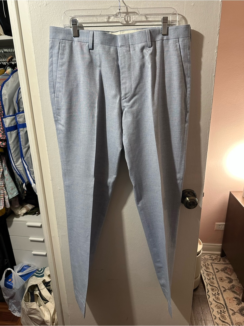 J. Crew Light Blue Men's Pleated Dress Pants